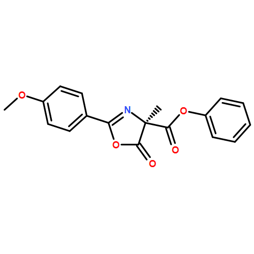 4-Oxazolecarboxylic acid, 4,5-dihydro-2-(4-methoxyphenyl)-4-methyl-5-oxo-, phenyl ester, (4S)-