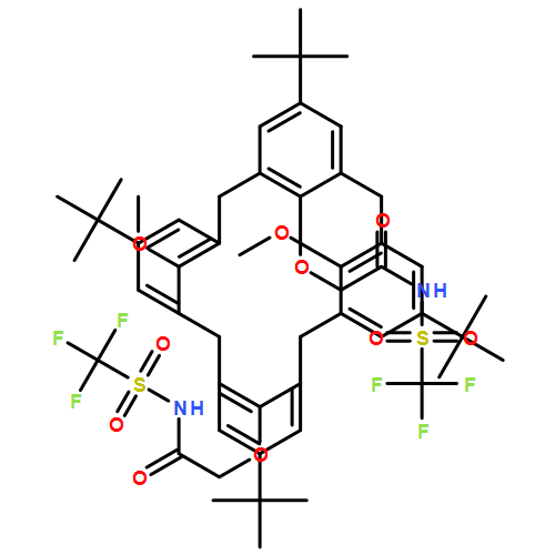 Acetamide, 2,2'-[[5,11,17,23-tetrakis(1,1-dimethylethyl)-26,28-dimethoxypentacyclo[19.3.1.13,7.19,13.115,19]octacosa-1(25),3,5,7(28),9,11,13(27),15,17,19(26),21,23-dodecaene-25,27-diyl]bis(oxy)]bis[N-[(trifluoromethyl)sulfonyl]-