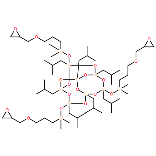 Tricyclo[7.3.3.15,11]heptasiloxane, 3,7,14-tris[[dimethyl[3-(2-oxiranylmethoxy)propyl]silyl]oxy]-1,3,5,7,9,11,14-heptakis(2-methylpropyl)- 